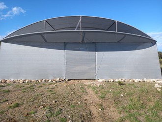 10m x 30m with grey netting